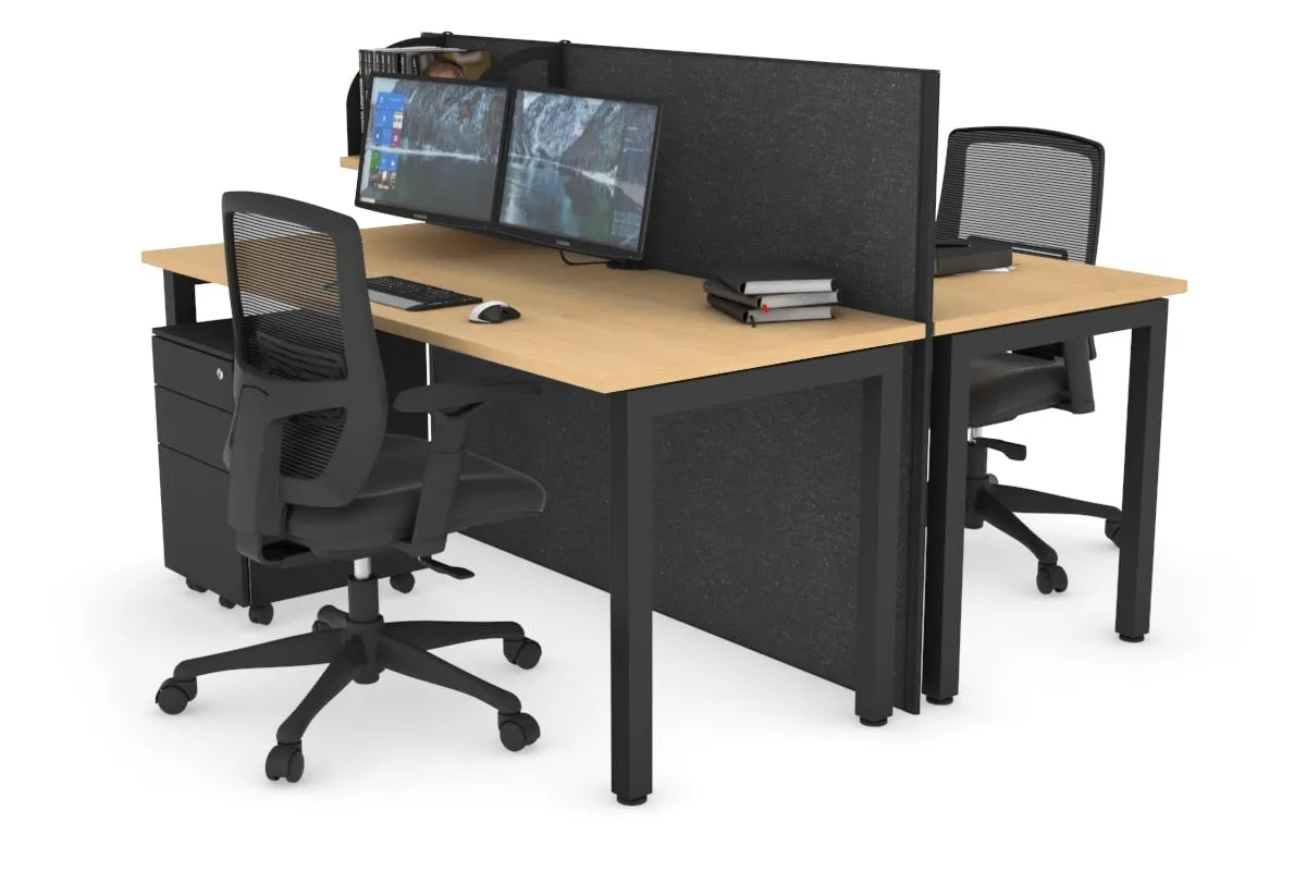 Horizon Quadro 2 Person Bench Square Legs Office Workstation [1200L x 700W]