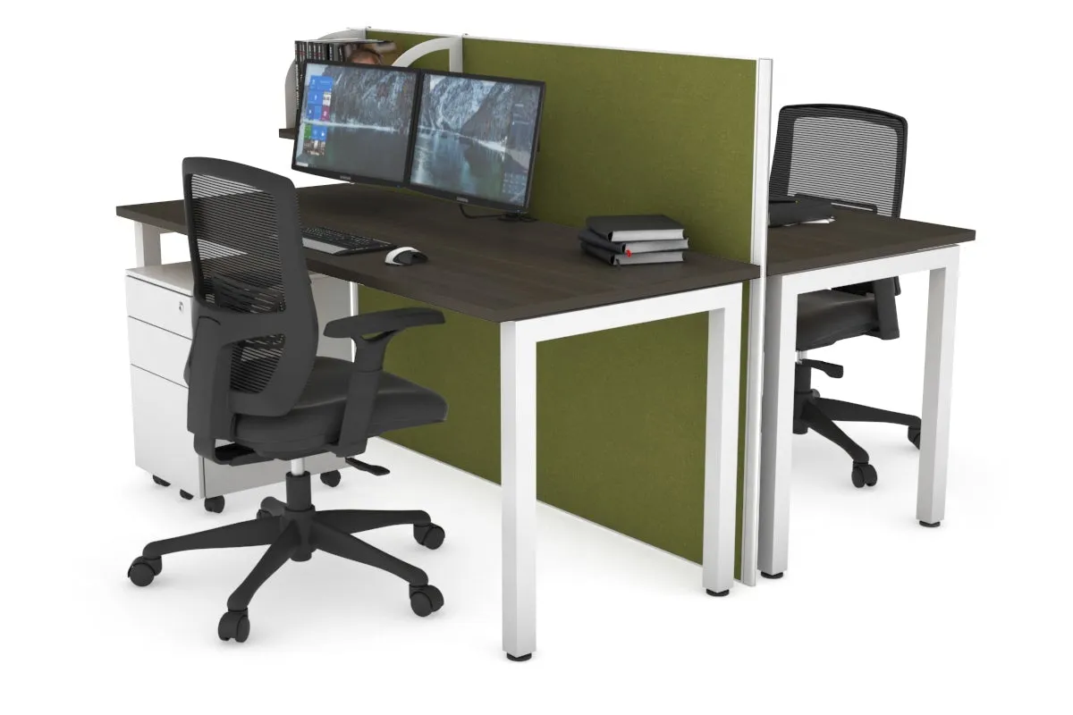 Horizon Quadro 2 Person Bench Square Legs Office Workstation [1200L x 700W]