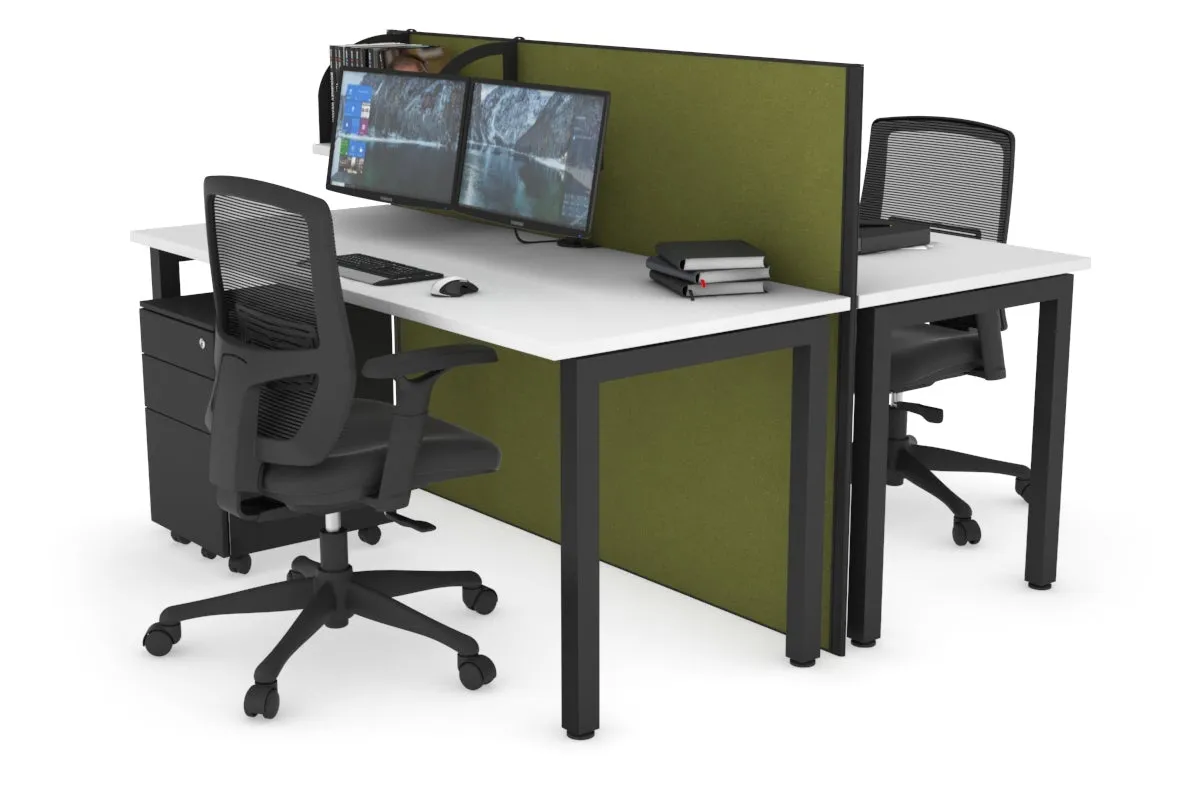 Horizon Quadro 2 Person Bench Square Legs Office Workstation [1200L x 700W]