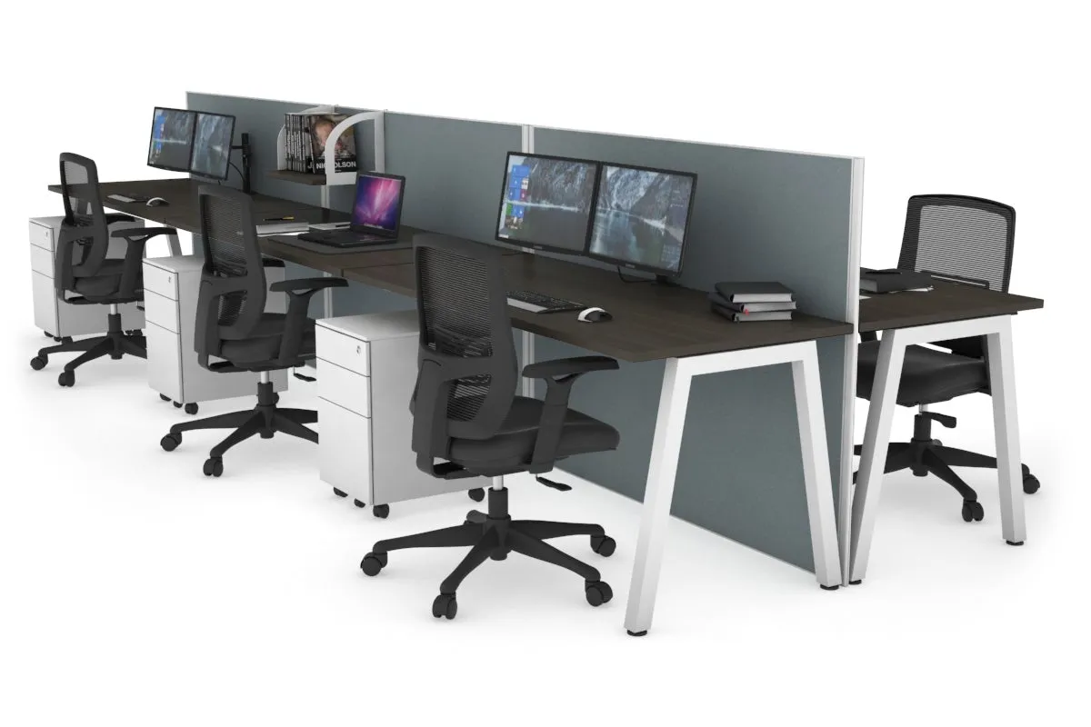 Horizon Quadro 6 Person Bench A Legs Office Workstation [1200L x 700W]