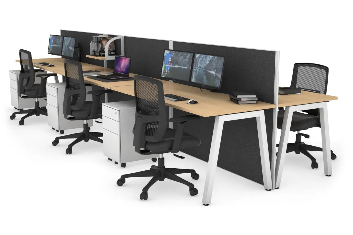 Horizon Quadro 6 Person Bench A Legs Office Workstation [1200L x 700W]