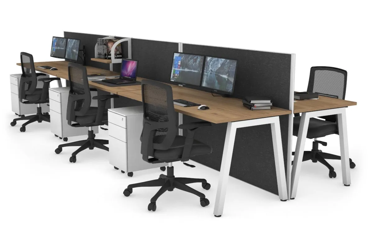 Horizon Quadro 6 Person Bench A Legs Office Workstation [1200L x 700W]