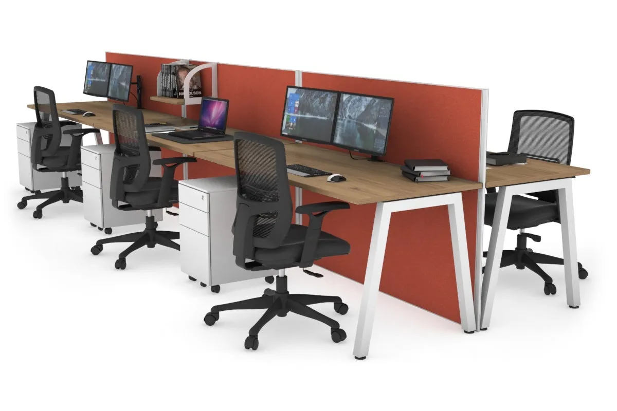 Horizon Quadro 6 Person Bench A Legs Office Workstation [1200L x 700W]