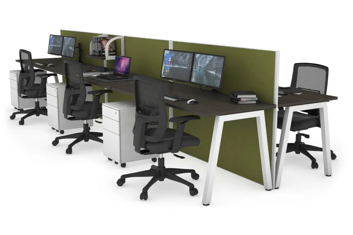 Horizon Quadro 6 Person Bench A Legs Office Workstation [1200L x 700W]