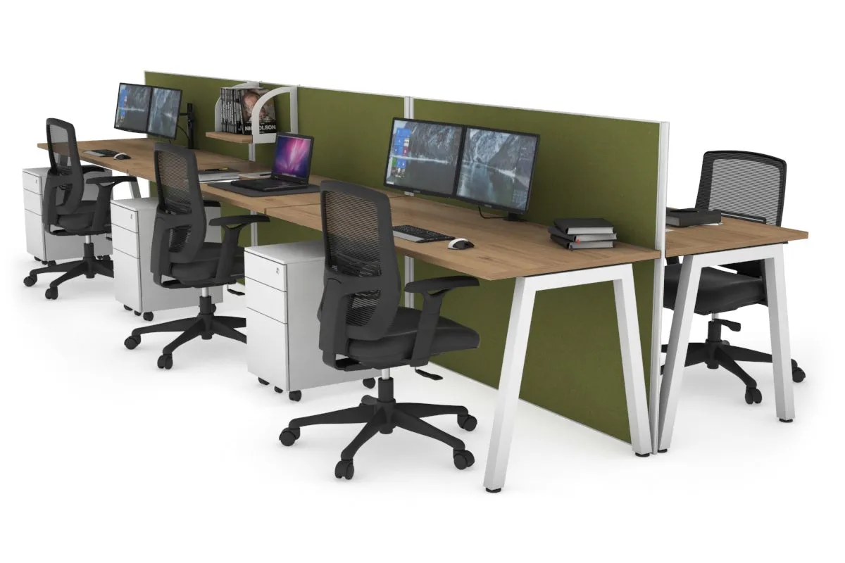 Horizon Quadro 6 Person Bench A Legs Office Workstation [1200L x 700W]