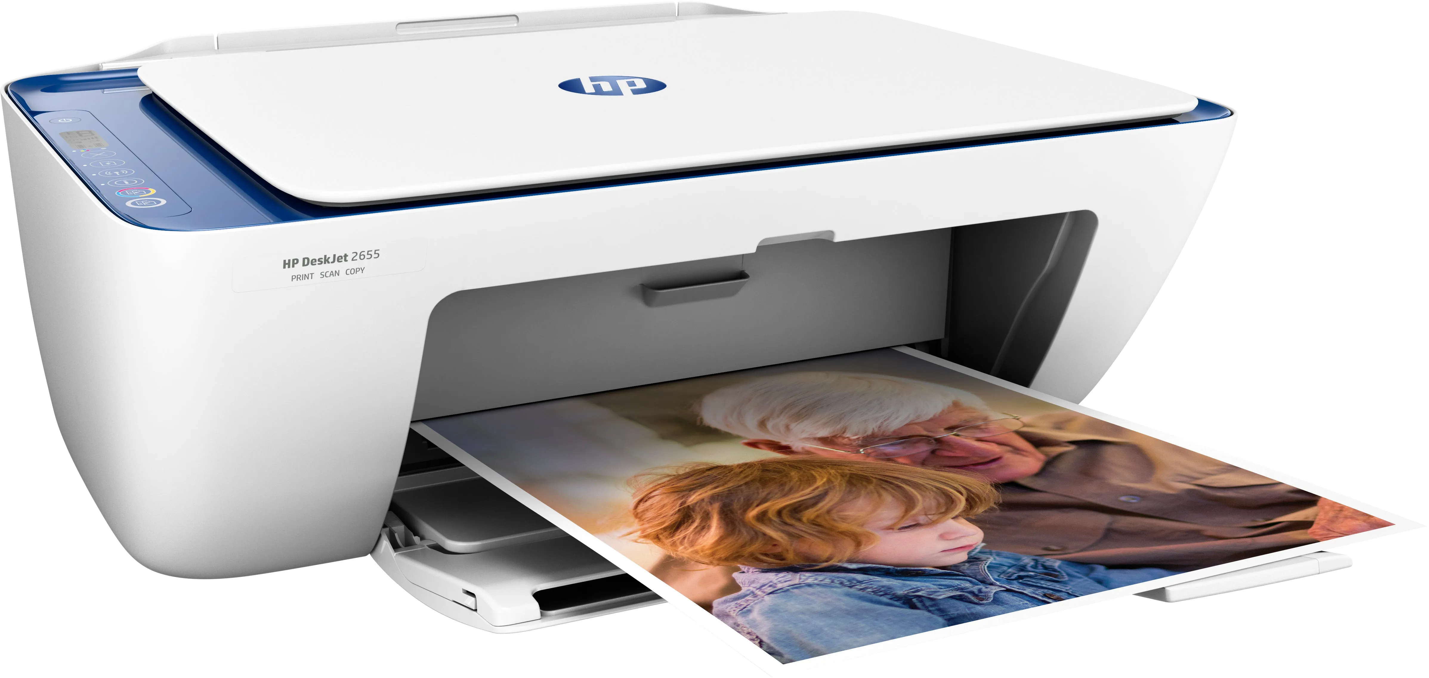 HP DeskJet 2655 All-in-One Color Inkjet Printer, 7.5 ppm Black, 5.5 ppm Color, 4800 x 1200 dpi, WiFi Support, High-speed USB 2.0, Duplex Printing- V1N01A#B1H