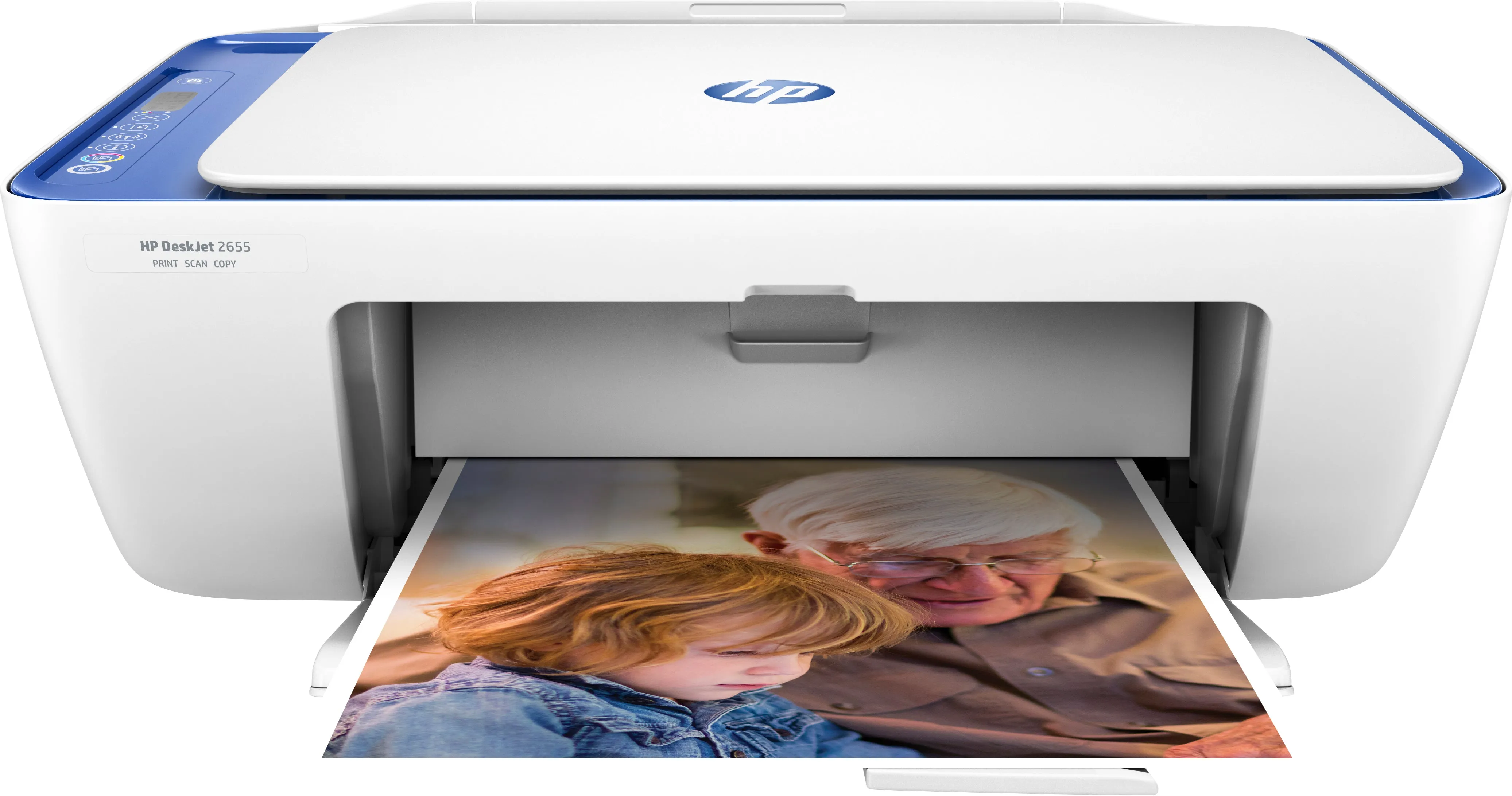 HP DeskJet 2655 All-in-One Color Inkjet Printer, 7.5 ppm Black, 5.5 ppm Color, 4800 x 1200 dpi, WiFi Support, High-speed USB 2.0, Duplex Printing- V1N01A#B1H