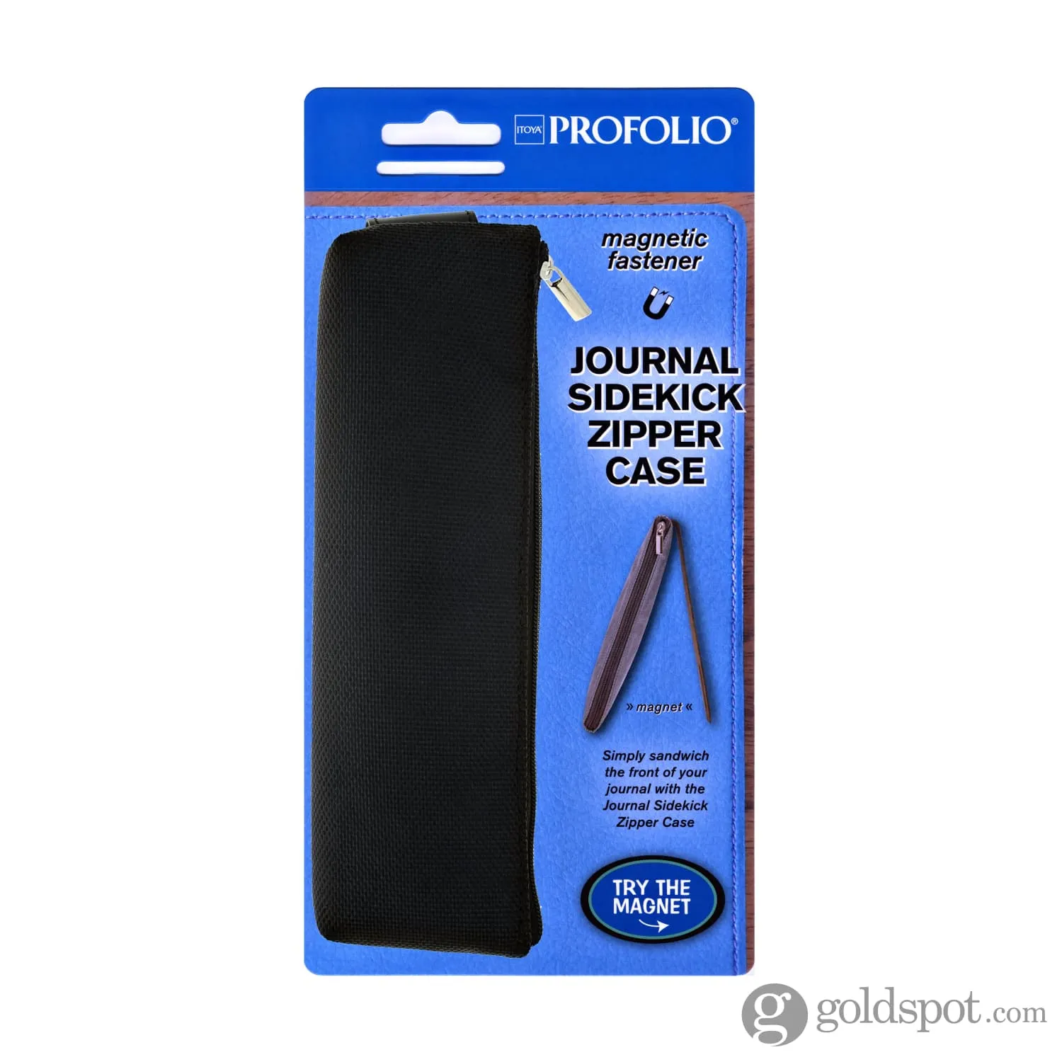 Itoya Profolio Journal Sidekick Zipper Case in Black