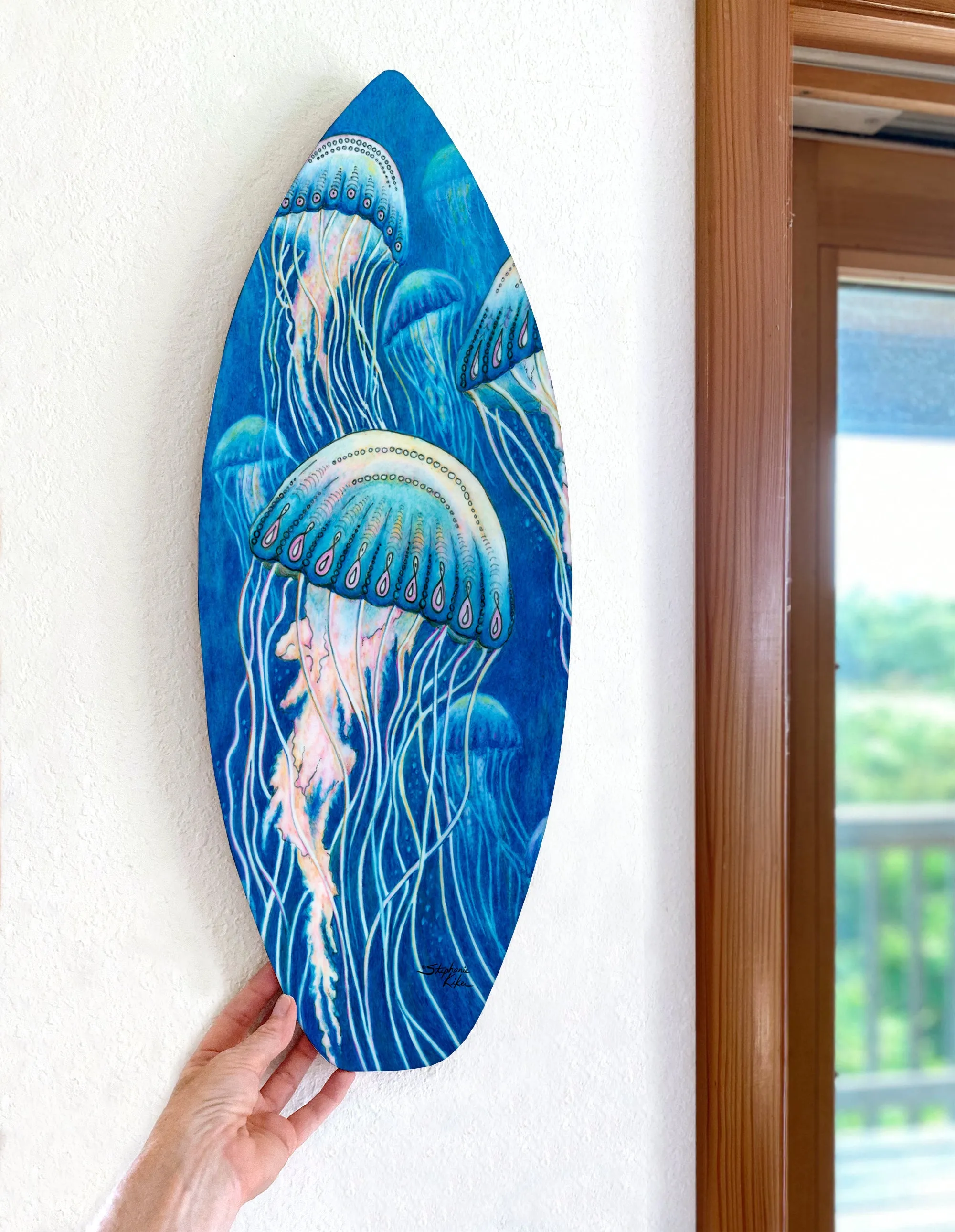 Jellyfish Surfboard Wall Art