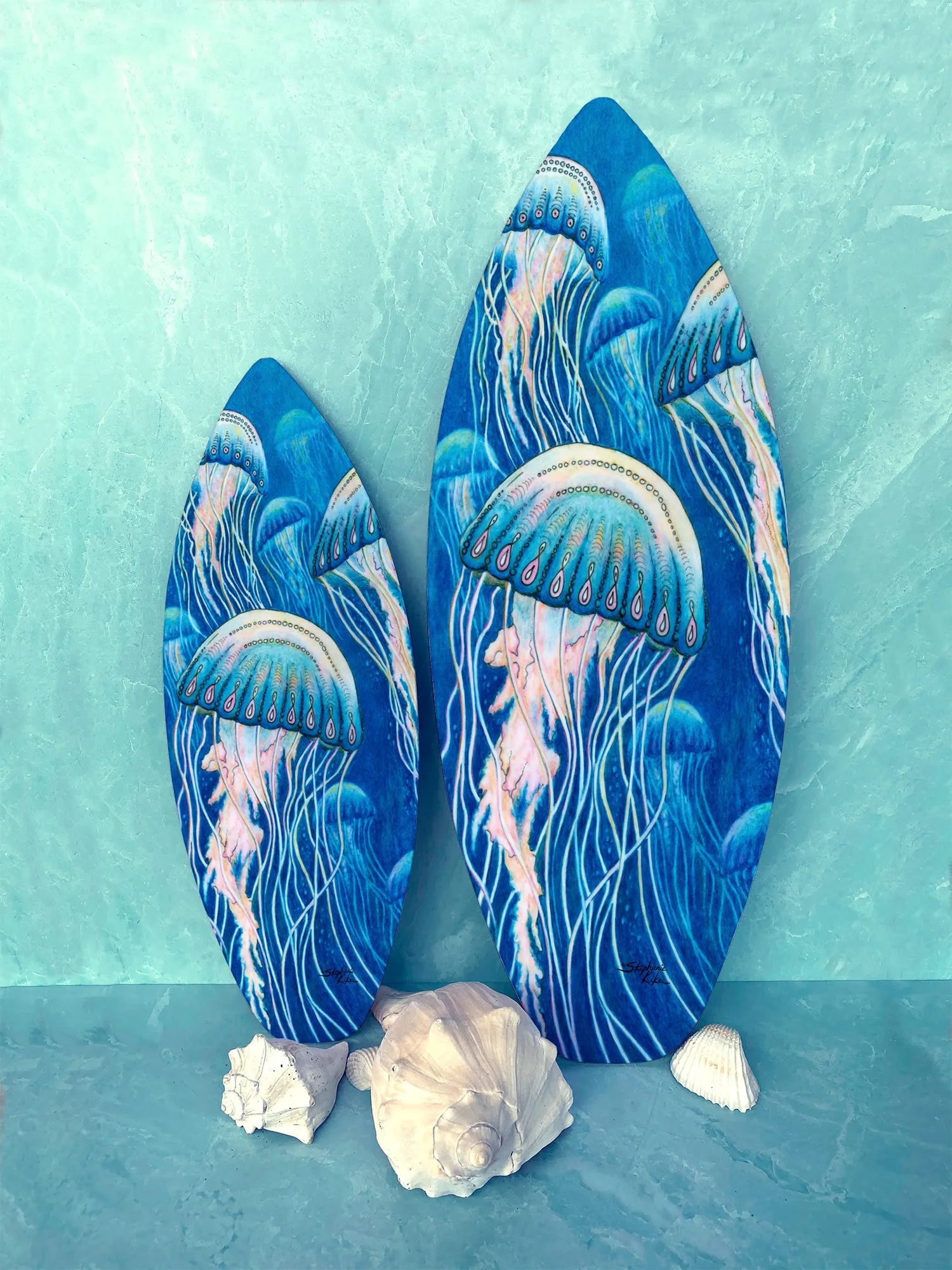 Jellyfish Surfboard Wall Art