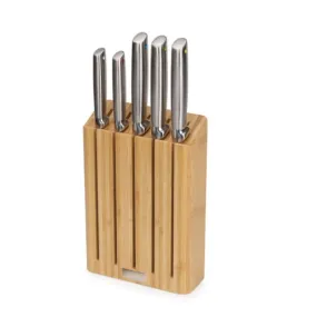 Joseph Joseph Elevate Steel Kitchen Knife Set with Bamboo Block (5 Piece)