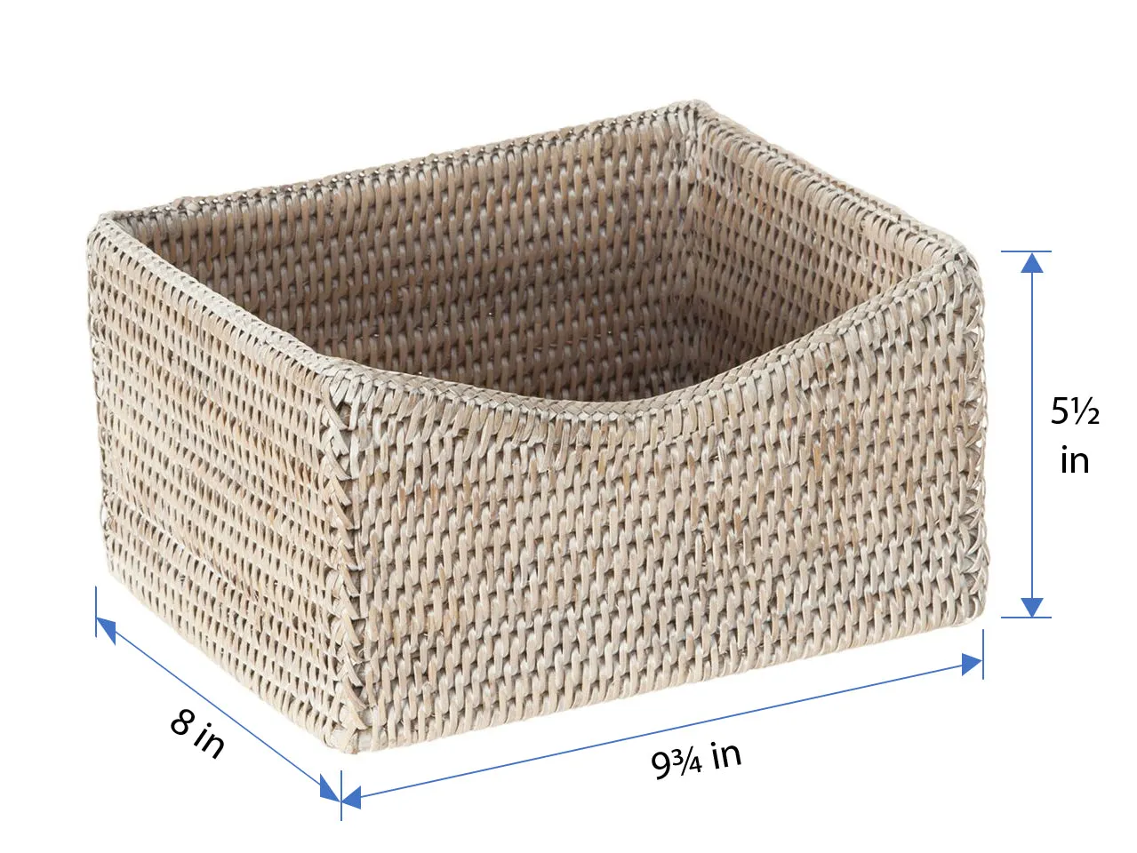 La Jolla Rattan Organizing & Shelf Basket