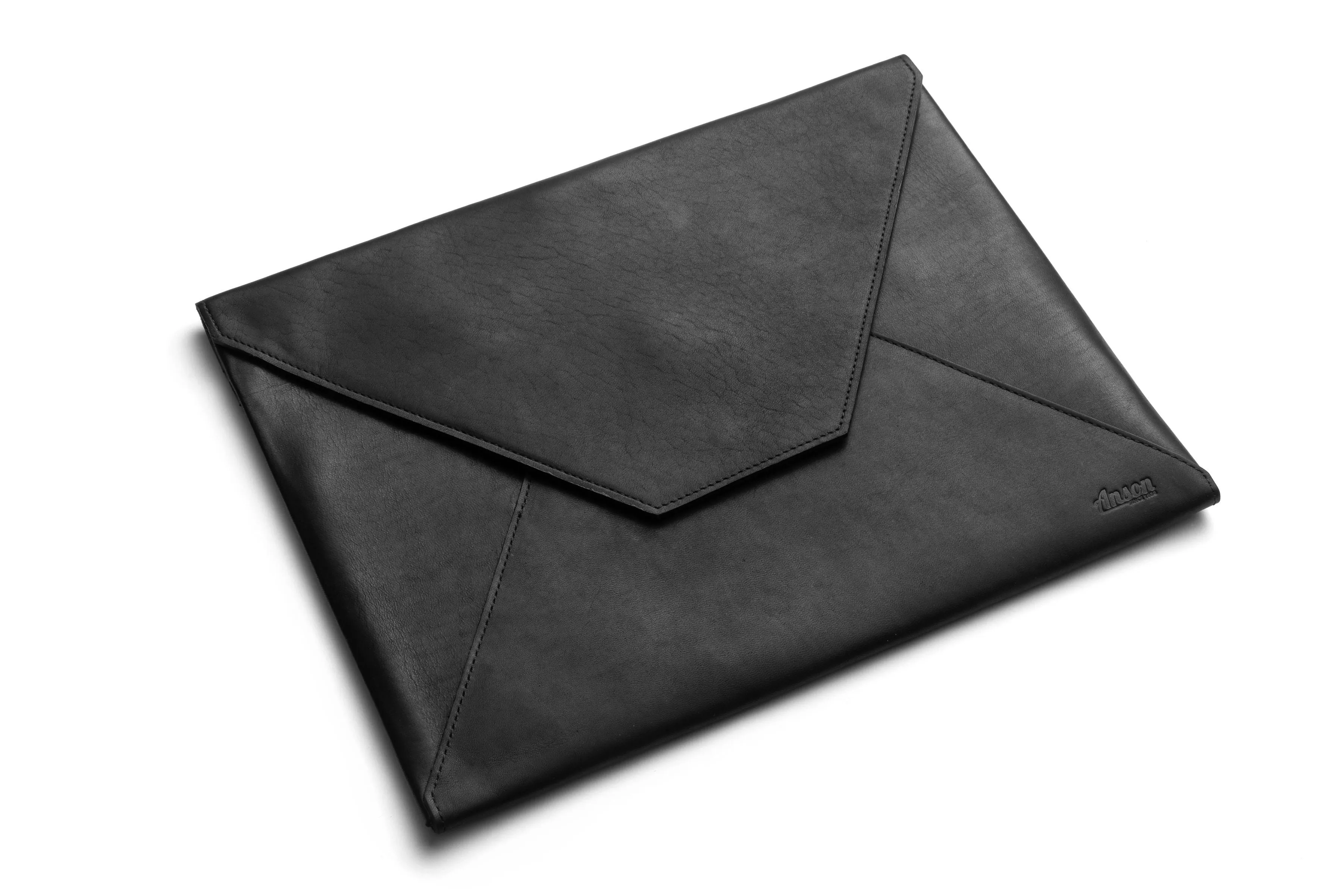 Leather Document Envelope In Brown Or Black