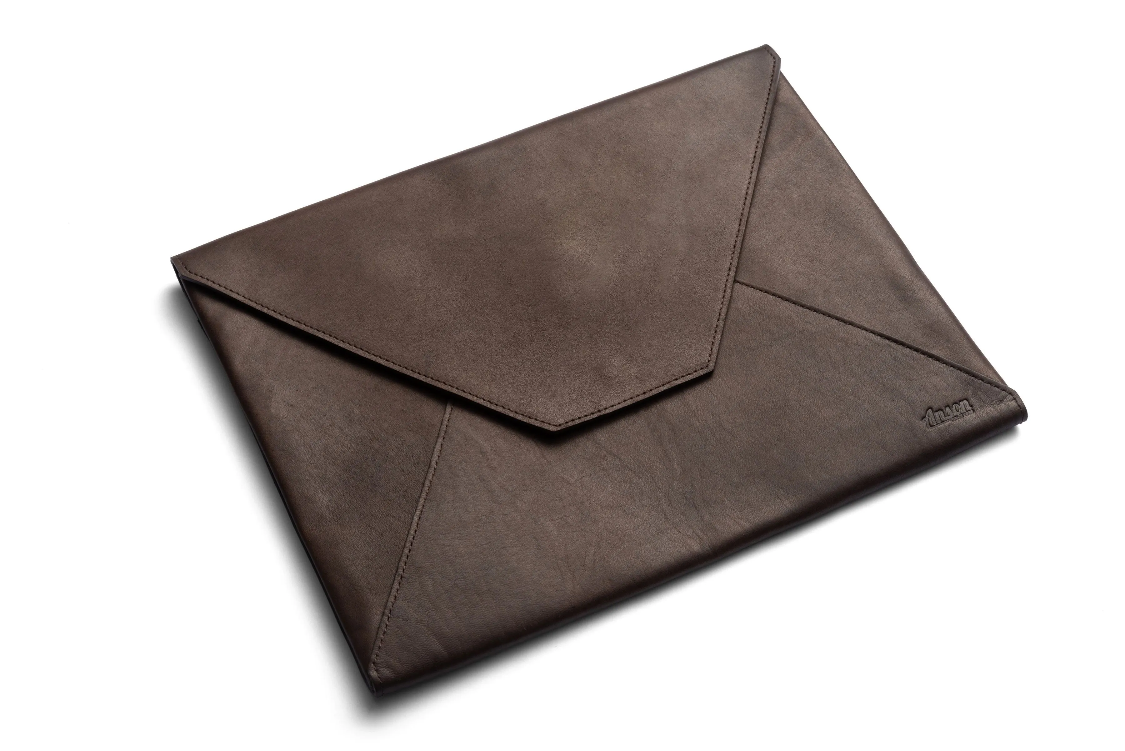 Leather Document Envelope In Brown Or Black