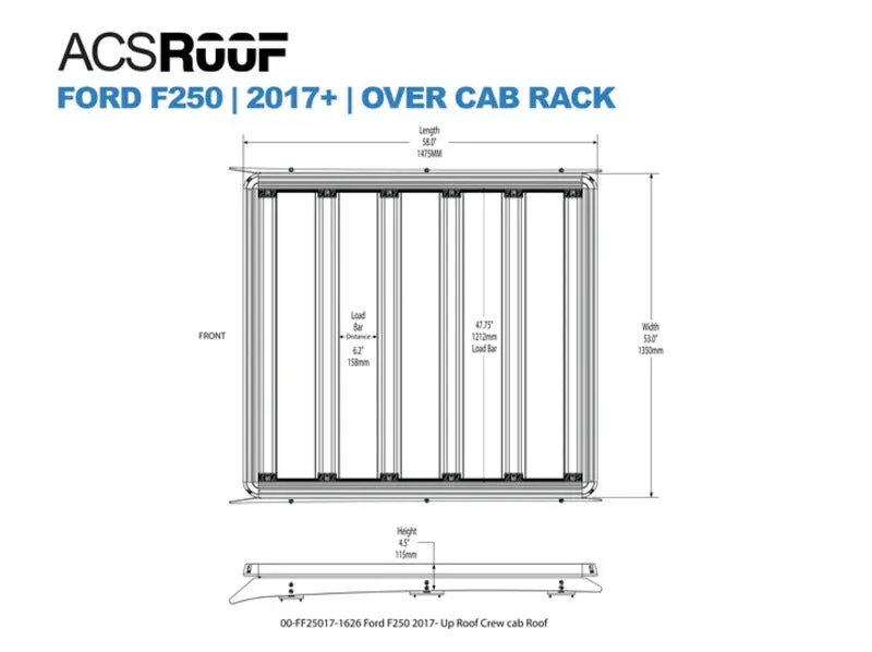 Leitner Designs ACS Roof Over Cab Platform Roof Rack