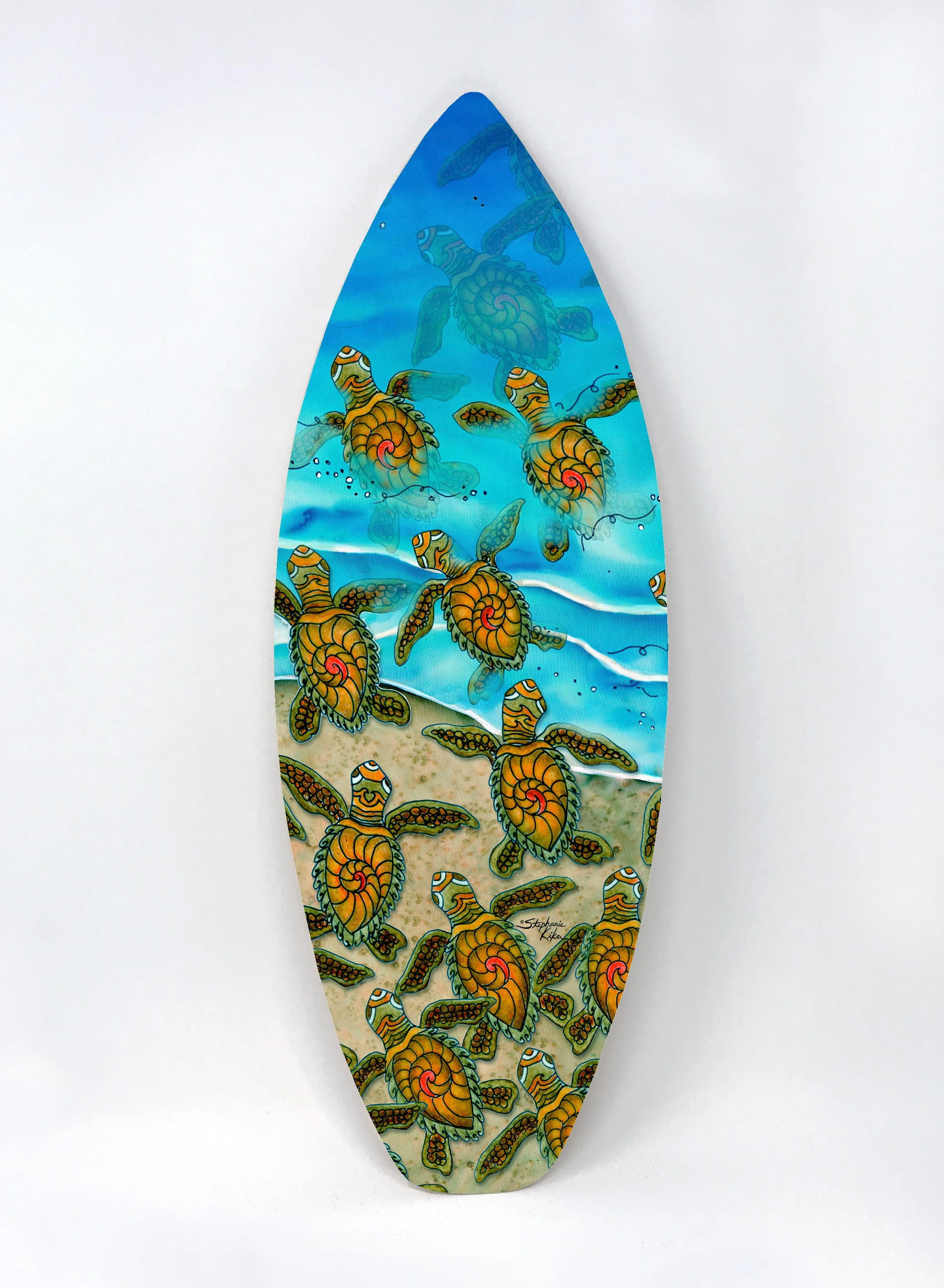 Ocean Bound Turtles Surfboard Wall Art