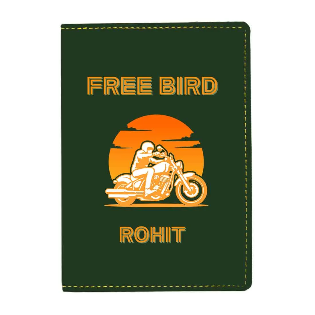 Passport Cover for Men Vegan Leather Custom Cases for Passports - Free Bird