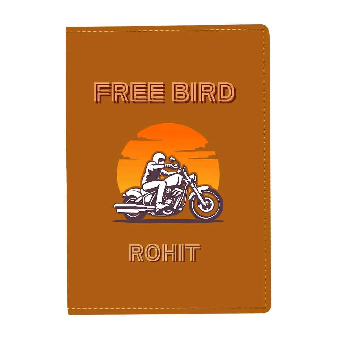 Passport Cover for Men Vegan Leather Custom Cases for Passports - Free Bird