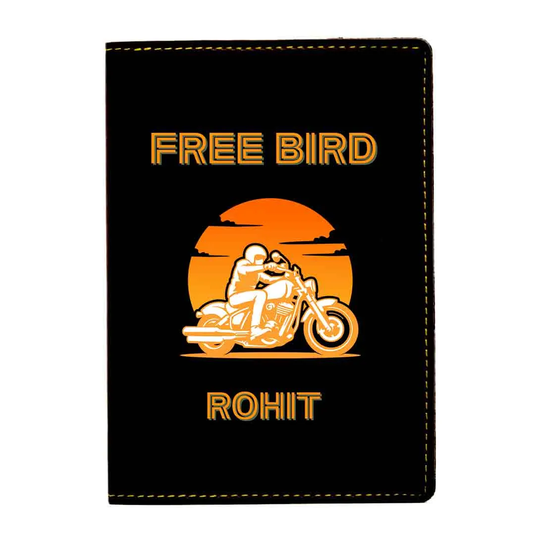 Passport Cover for Men Vegan Leather Custom Cases for Passports - Free Bird