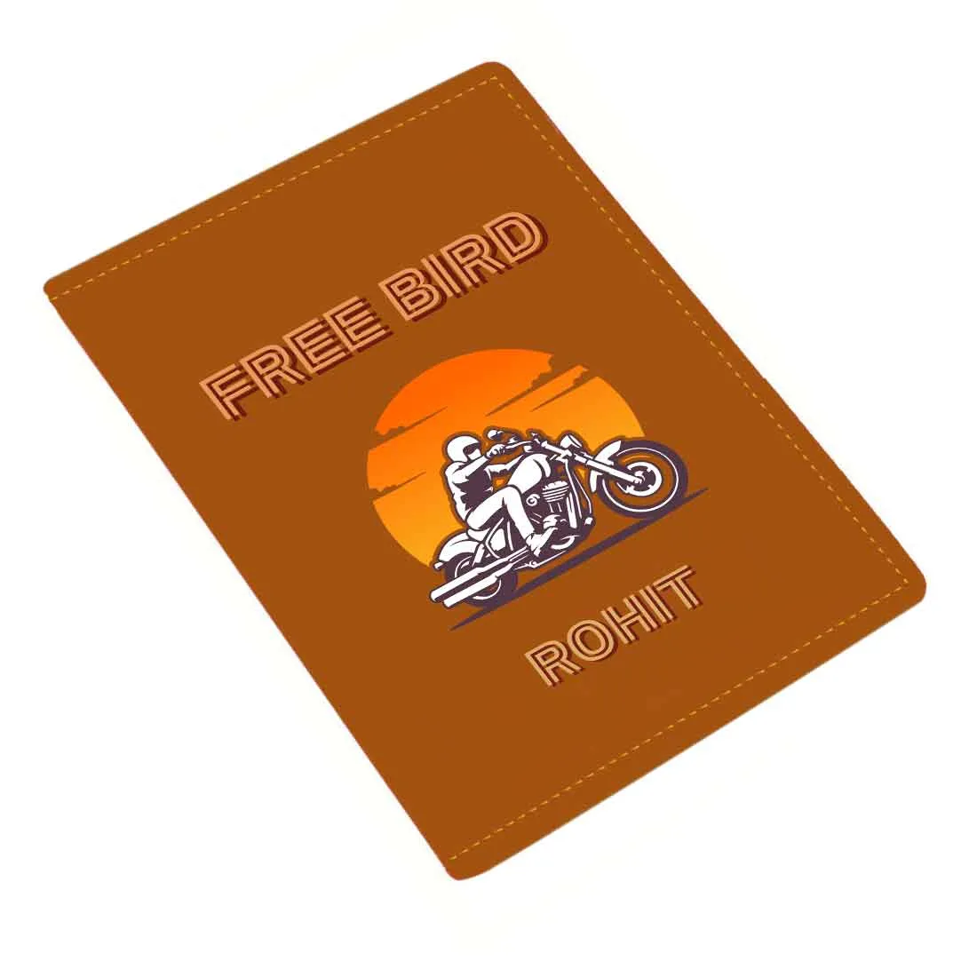 Passport Cover for Men Vegan Leather Custom Cases for Passports - Free Bird