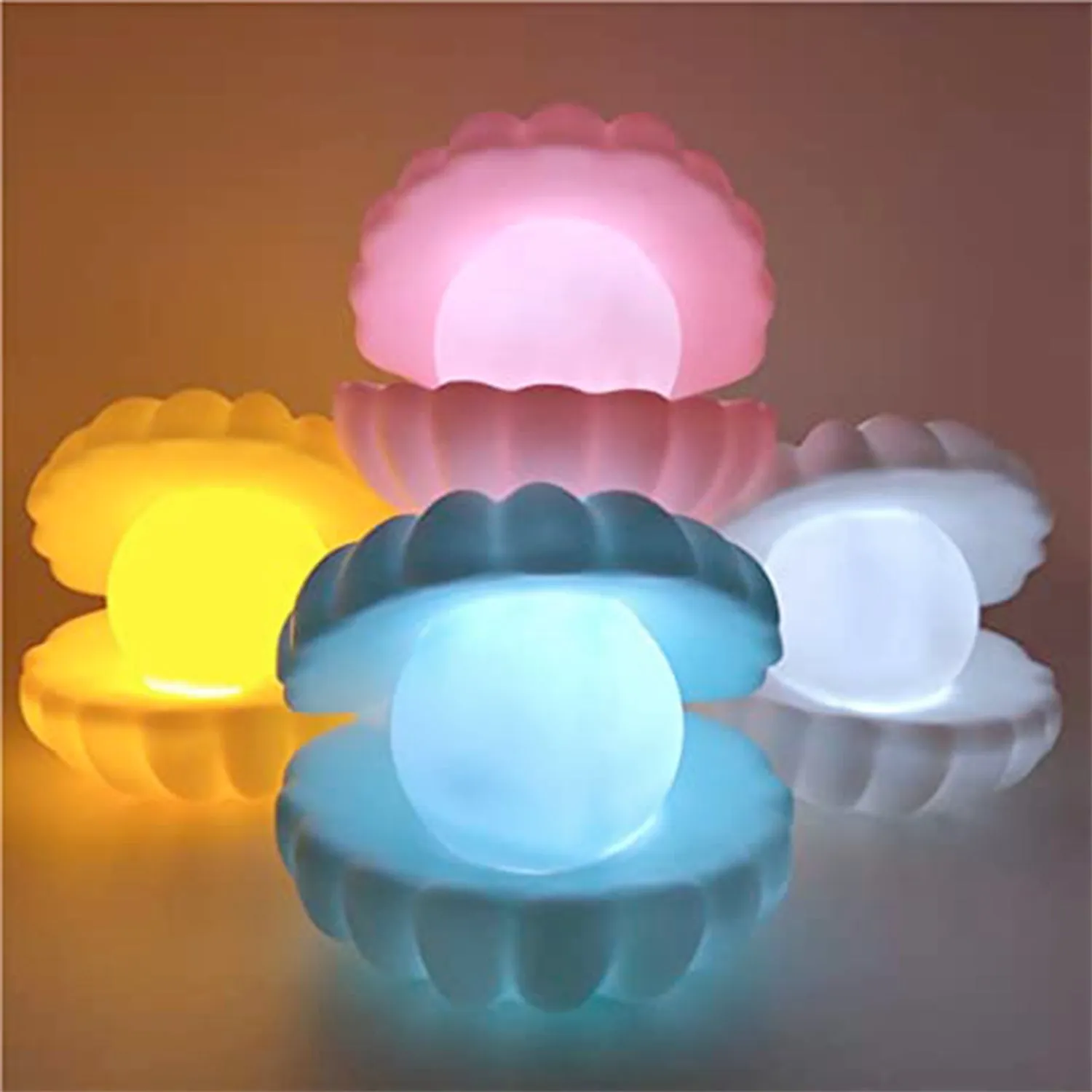 Pearl Shell Night Lamp Decorate Desk Lights Nursery Toy Lamp Led Pearl Shell Night Lights For Bedroom & Home