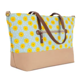 Pink Lining Notting Hill Tote Changing Bag (Sunflowers)