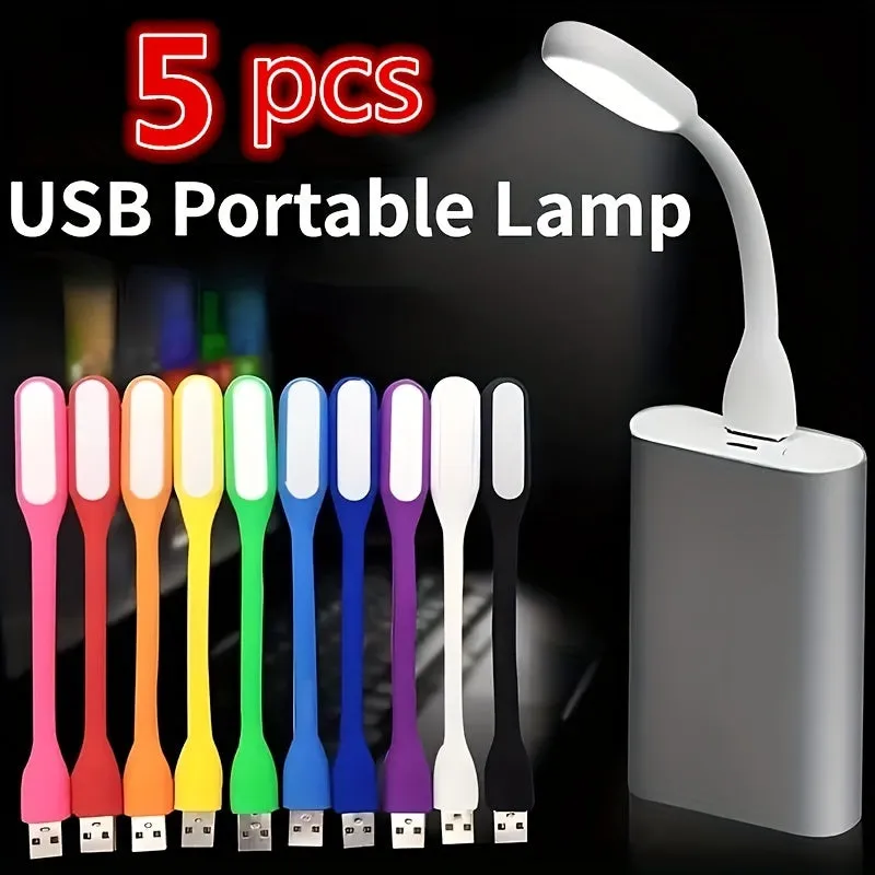 Portable Lights | 5pcs USB LED  Night Lights Small Desk Lights for Home & Office