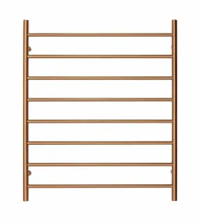 Premium Brushed Rose Gold Towel Rack - 8 Bars, Round Design, AU Standard, 1000x850mm Wide