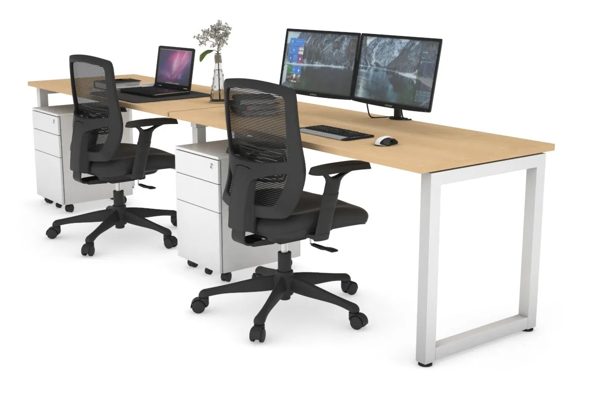 Quadro Loop Legs 2 Person Run Office Workstation [1200L x 700W]