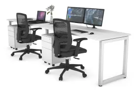 Quadro Loop Legs 2 Person Run Office Workstation [1200L x 700W]