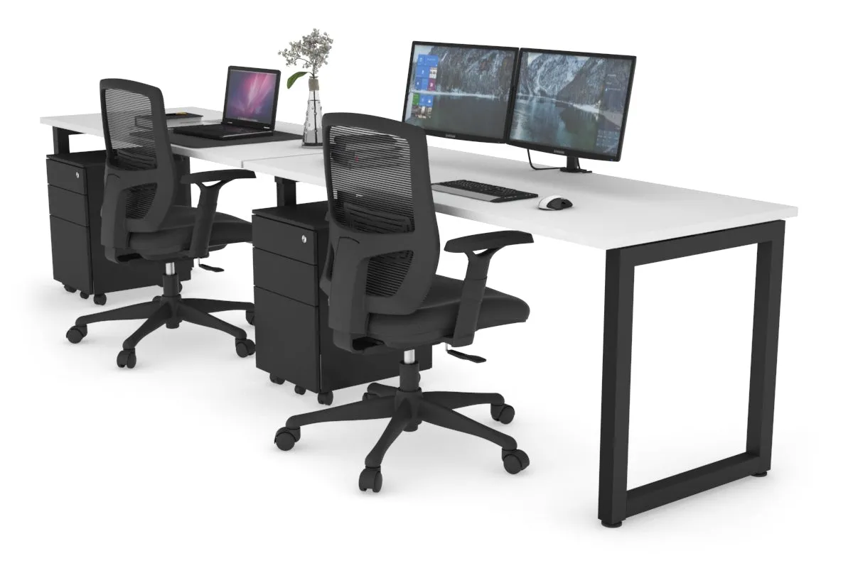 Quadro Loop Legs 2 Person Run Office Workstation [1200L x 700W]