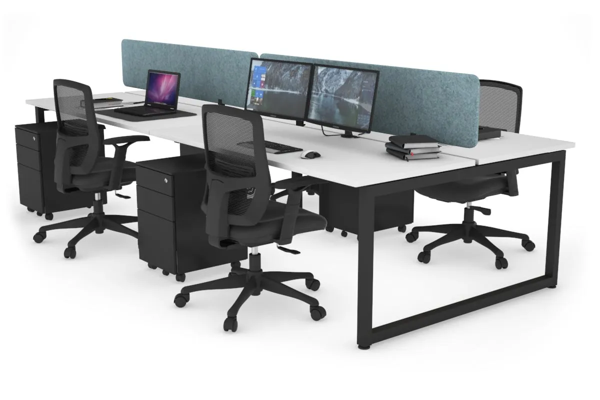 Quadro Loop Legs 4 Person Office Workstation [1200L x 700W]