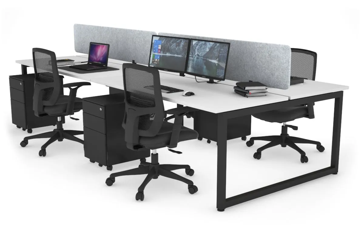 Quadro Loop Legs 4 Person Office Workstation [1200L x 700W]