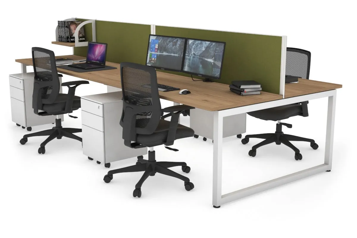 Quadro Loop Legs 4 Person Office Workstation [1200L x 700W]