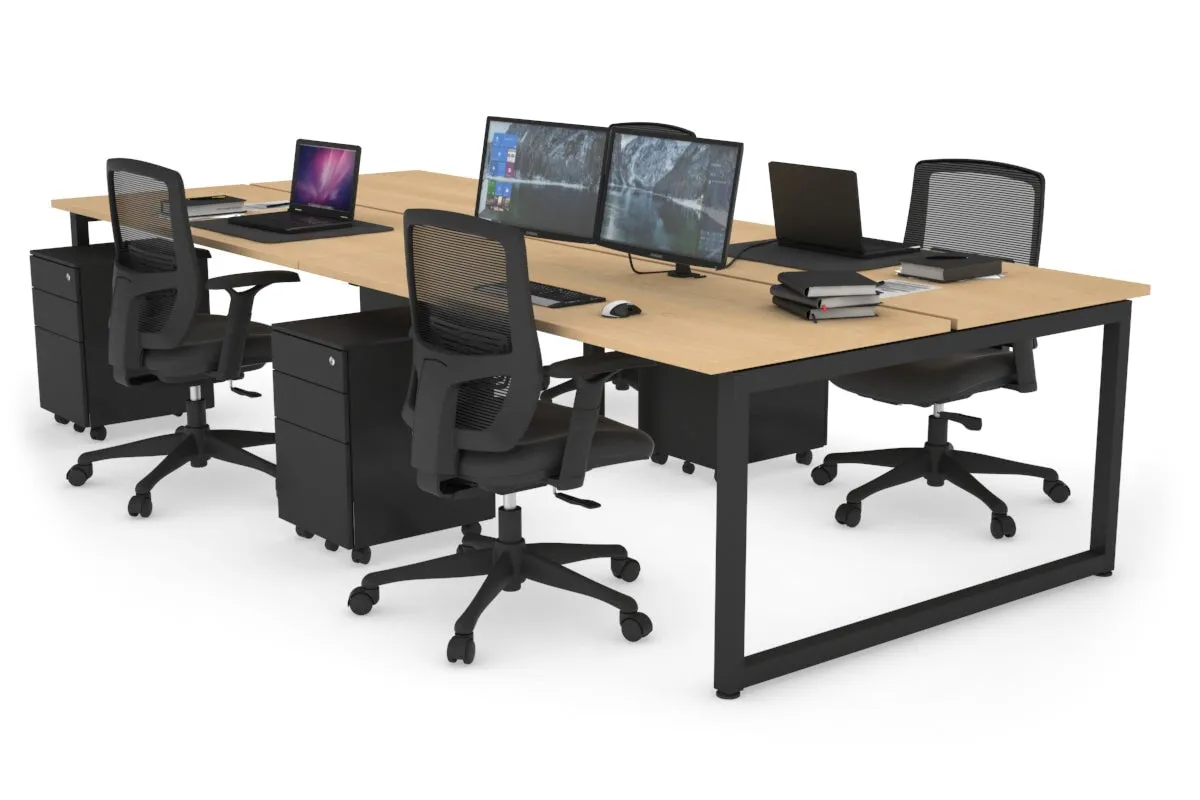 Quadro Loop Legs 4 Person Office Workstation [1200L x 700W]