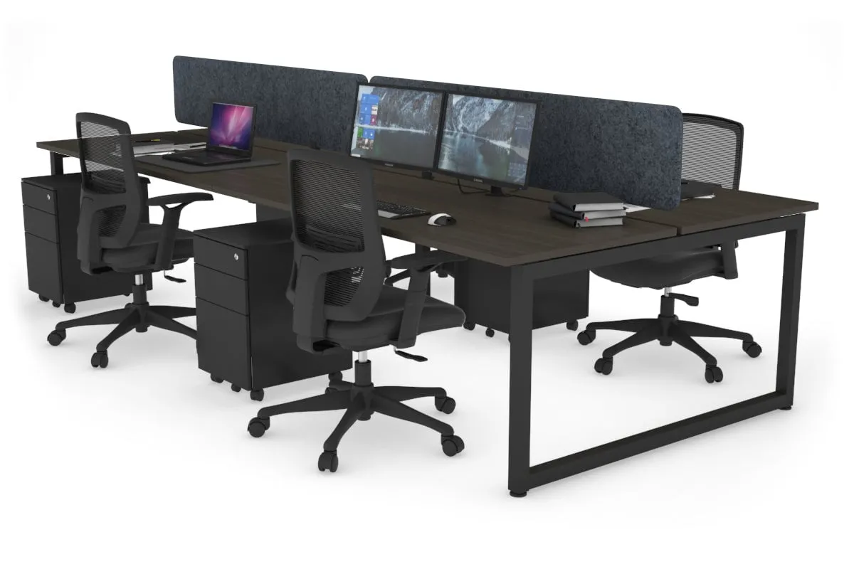 Quadro Loop Legs 4 Person Office Workstation [1200L x 700W]