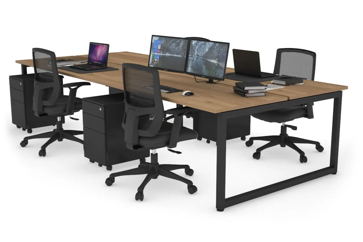 Quadro Loop Legs 4 Person Office Workstation [1200L x 700W]