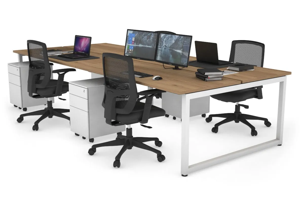 Quadro Loop Legs 4 Person Office Workstation [1200L x 700W]