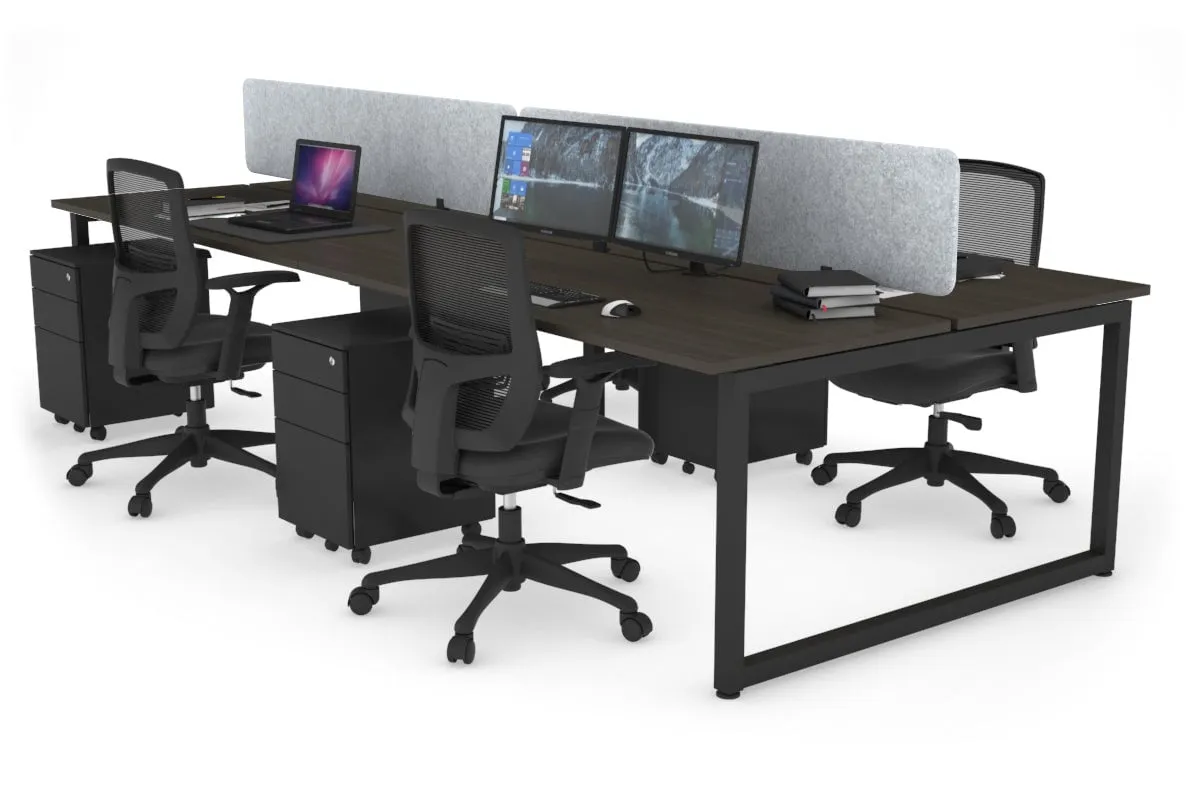 Quadro Loop Legs 4 Person Office Workstation [1200L x 700W]