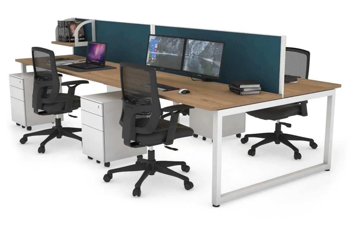 Quadro Loop Legs 4 Person Office Workstation [1200L x 700W]