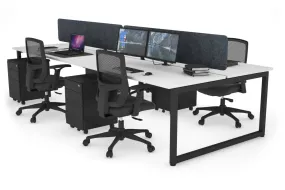 Quadro Loop Legs 4 Person Office Workstation [1200L x 700W]