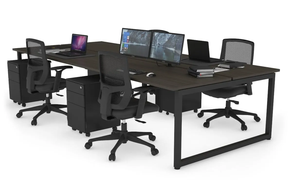 Quadro Loop Legs 4 Person Office Workstation [1200L x 700W]