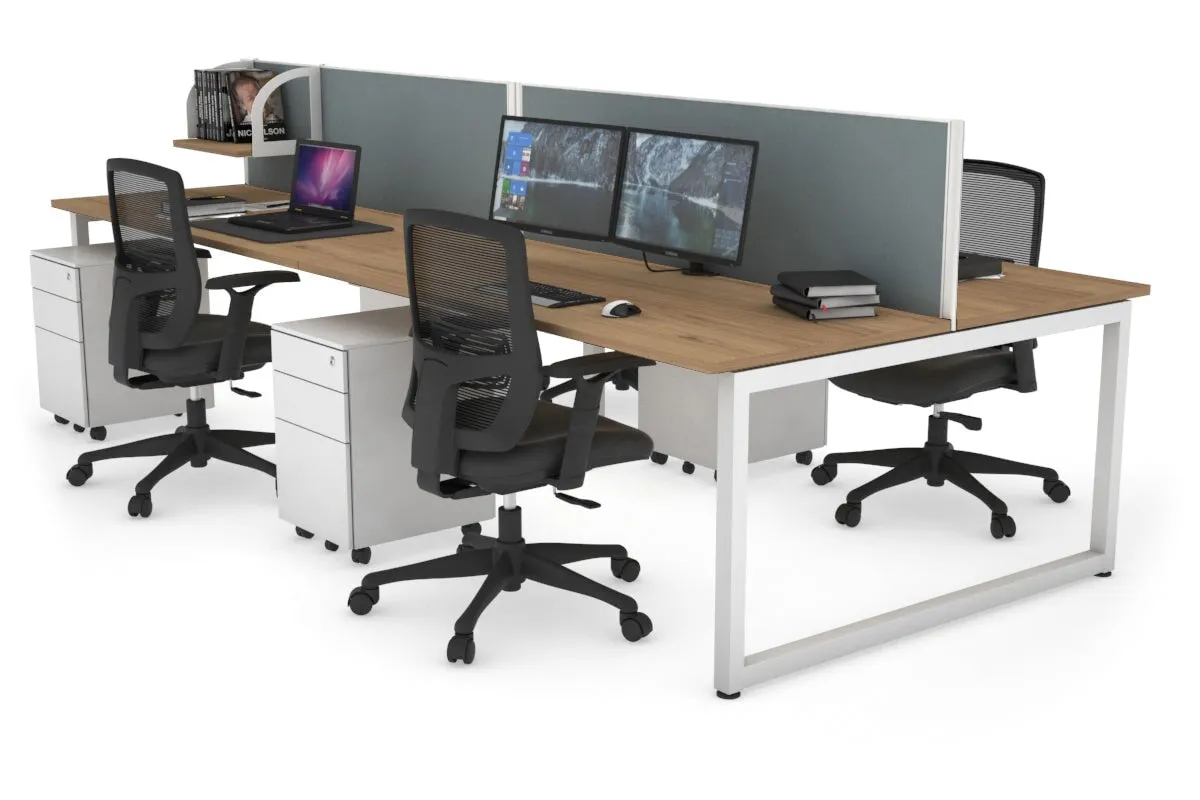 Quadro Loop Legs 4 Person Office Workstation [1200L x 700W]