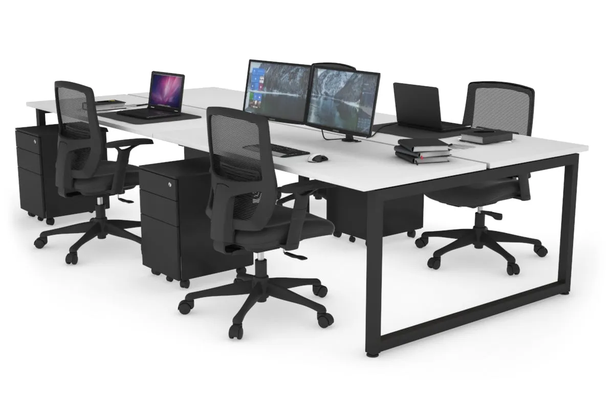 Quadro Loop Legs 4 Person Office Workstation [1200L x 700W]