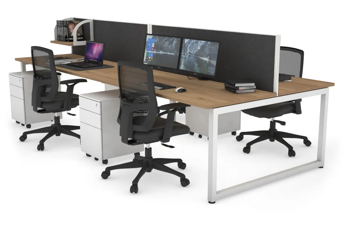 Quadro Loop Legs 4 Person Office Workstation [1200L x 700W]