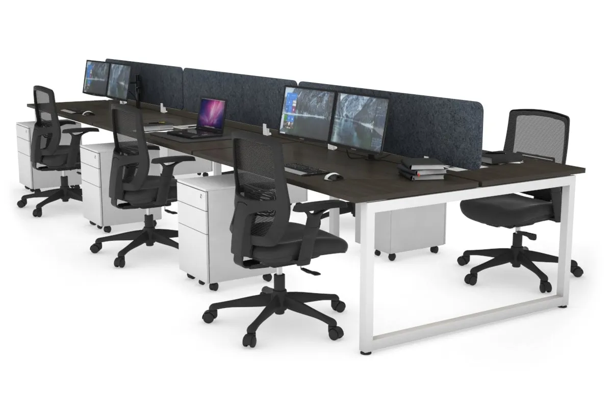 Quadro Loop Legs 6 Person Office Workstation [1200L x 700W]