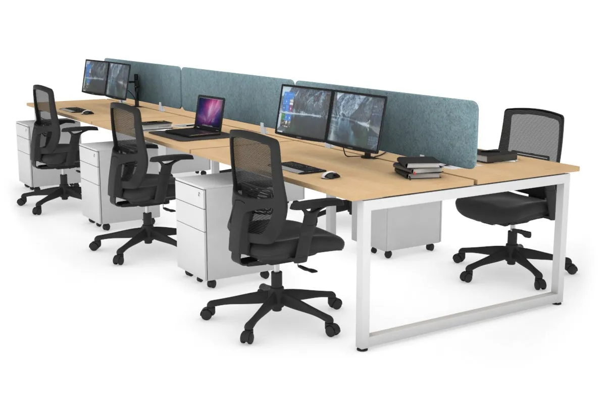 Quadro Loop Legs 6 Person Office Workstation [1200L x 700W]