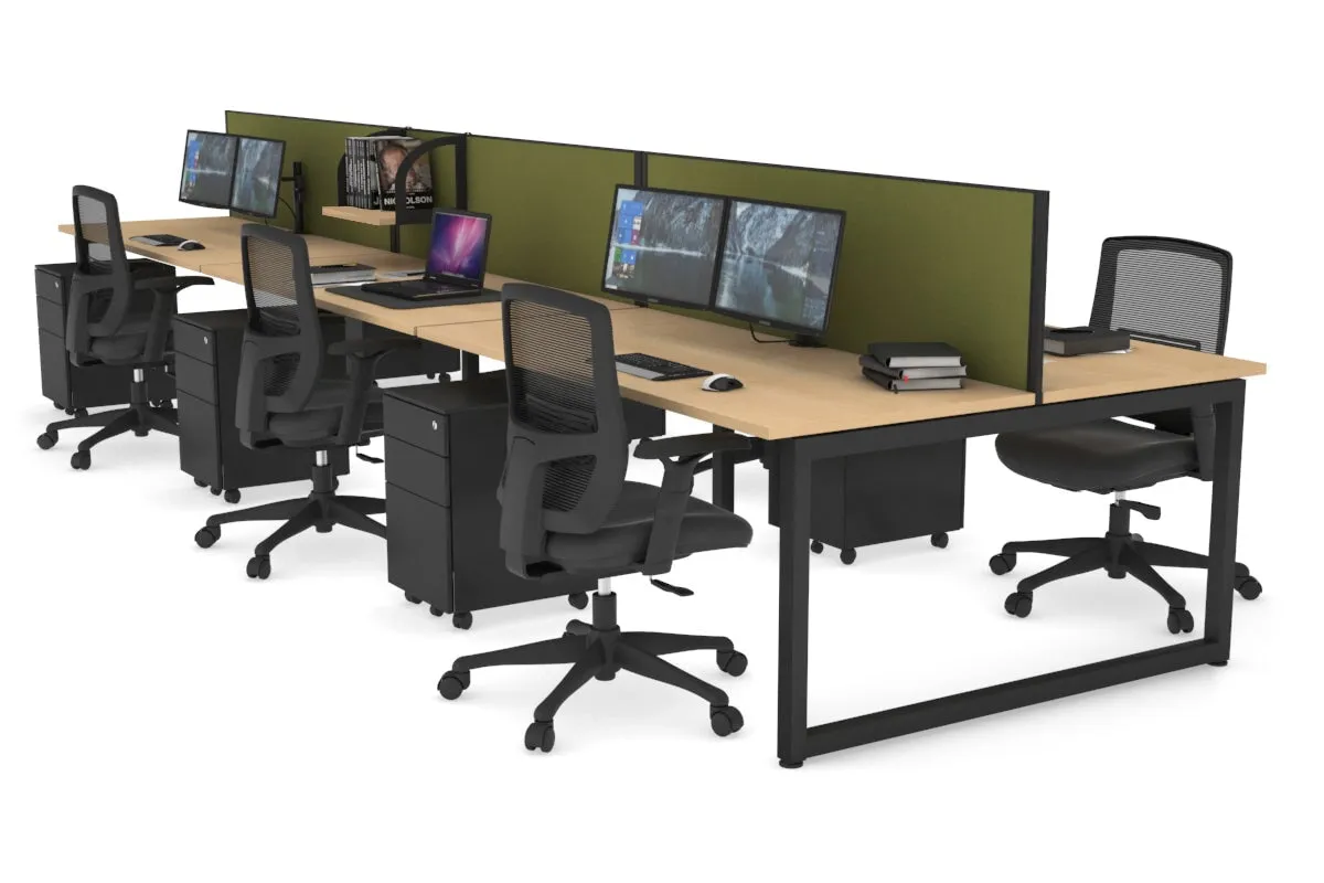 Quadro Loop Legs 6 Person Office Workstation [1200L x 700W]