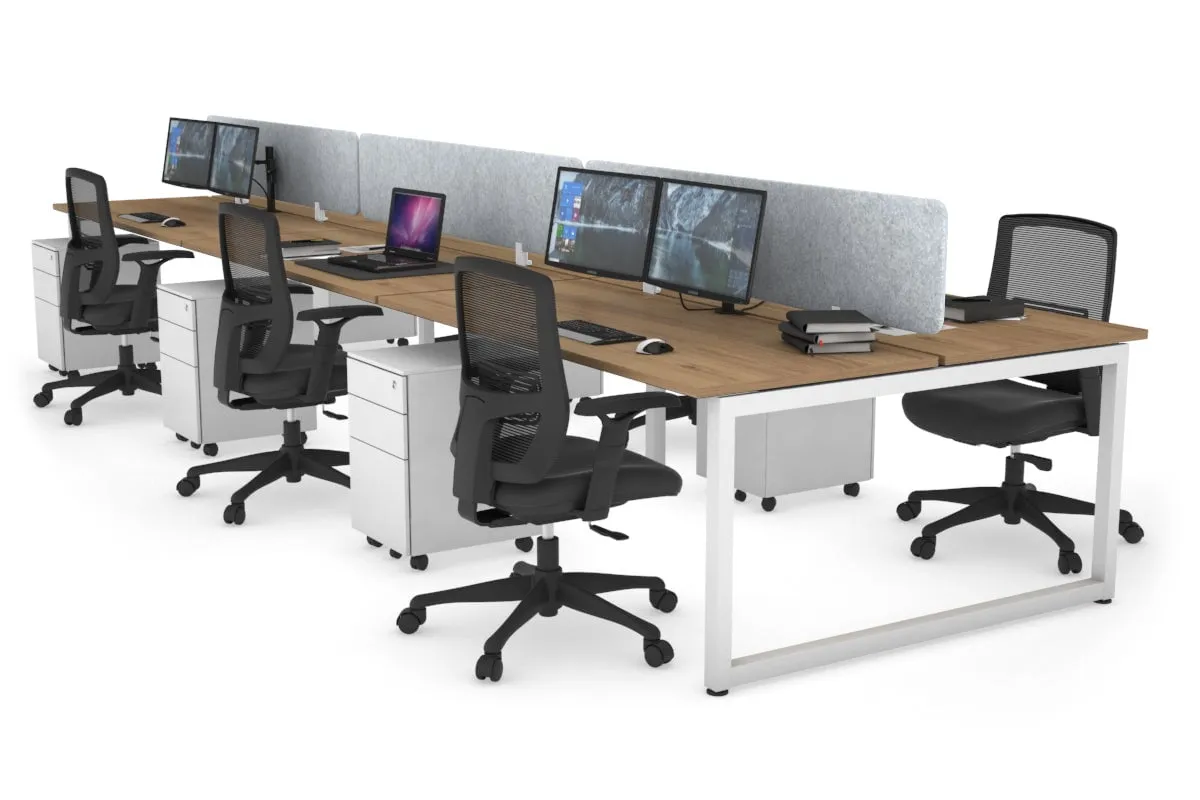 Quadro Loop Legs 6 Person Office Workstation [1200L x 700W]