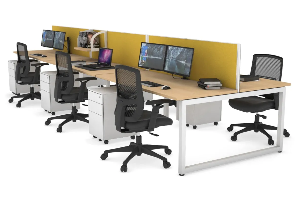 Quadro Loop Legs 6 Person Office Workstation [1200L x 700W]